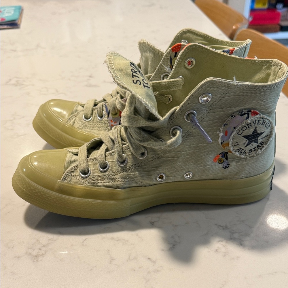 Converse Kids High-Top Sneakers - Light Green